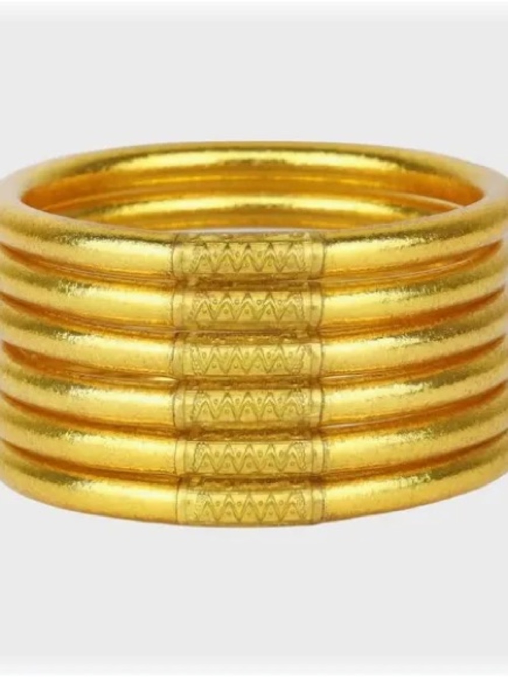 GOLD ALL WEATHER BANGLES (SET OF 6) - SERENITY PRAYER